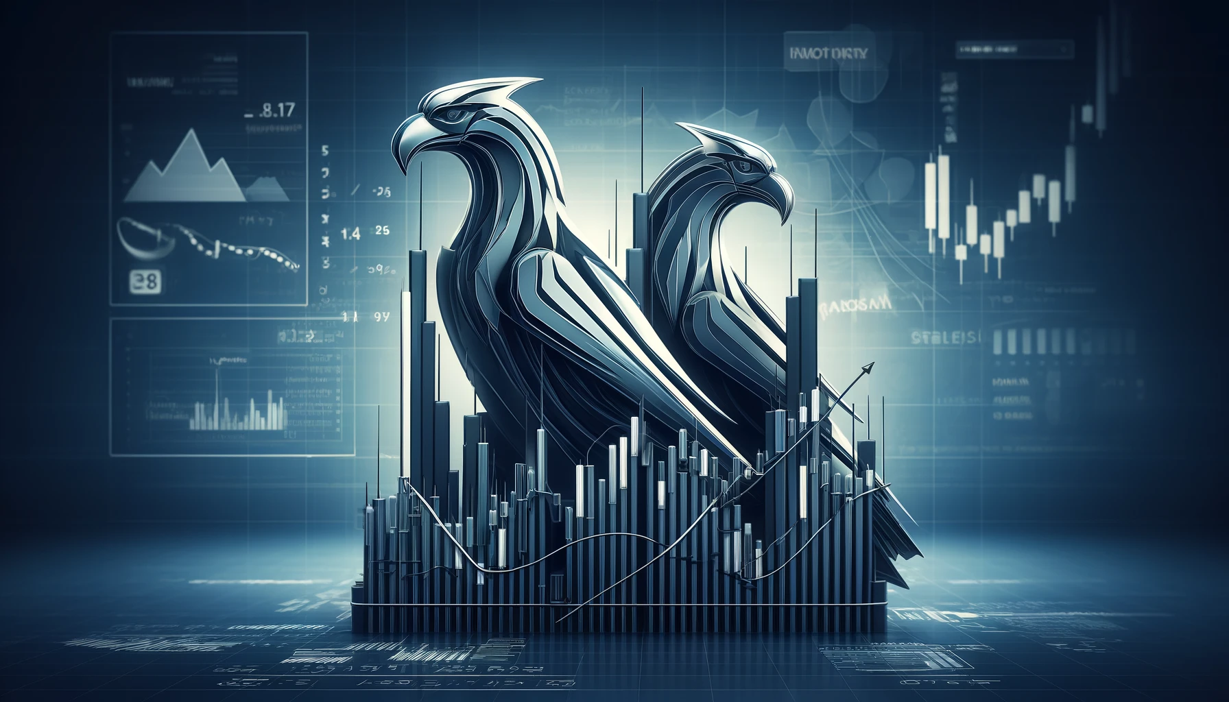 DALL·E-2024-05-08-10.54.06-A-sophisticated-financial-concept-illustration-for-a-cover-photo-showing-the-Iron-Condor-trading-strategy.-The-image-includes-two-symbolic-condor-bird